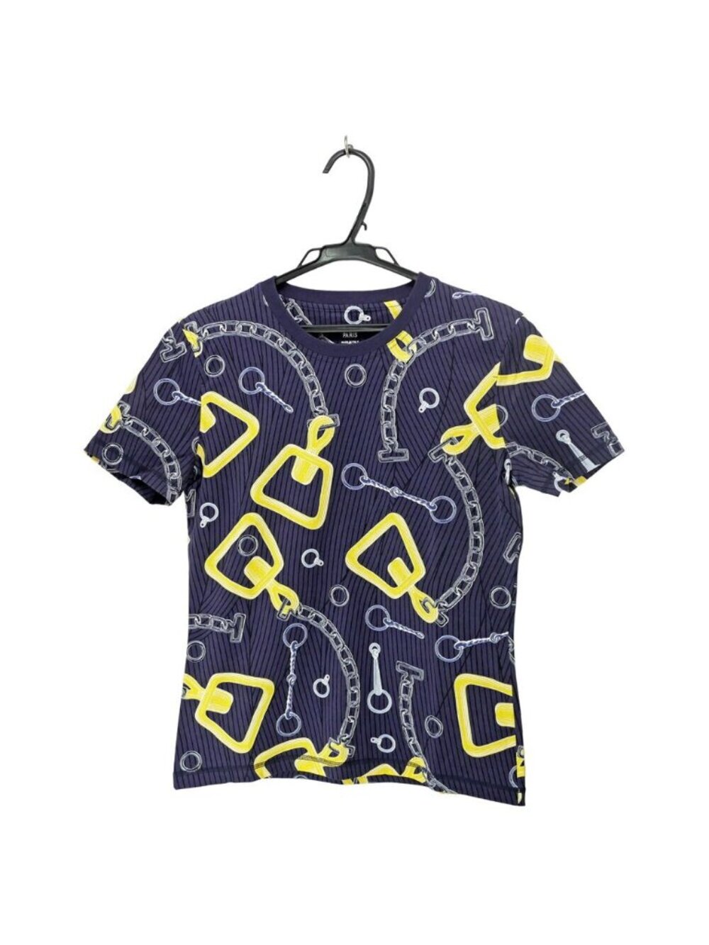 Hermes T-Shirt Kaleidoscope Navy Yellow Blue Cotton